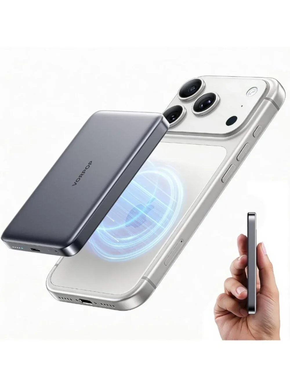 Ultra-Slim 10,000mAh Magnetic Power Bank | Fast Charging, Wireless Battery Pack